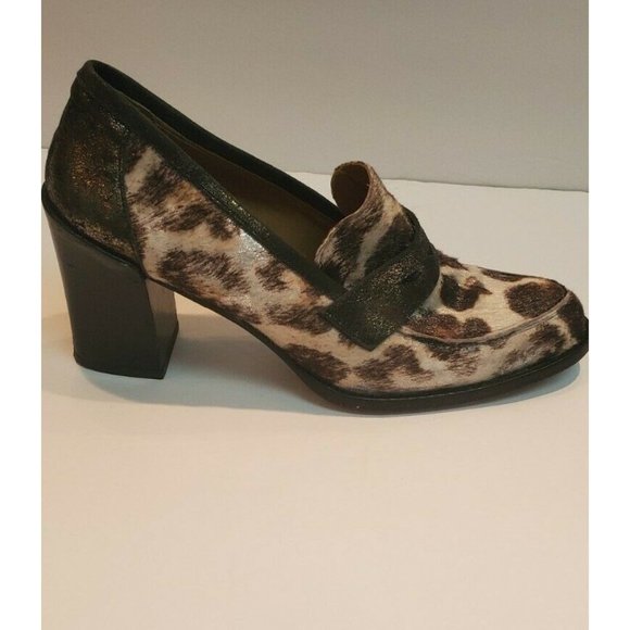 Right Bank Shoe Co.Animal Print Leather Loafers Slip On Women’s shoes US 6 M - Picture 7 of 9